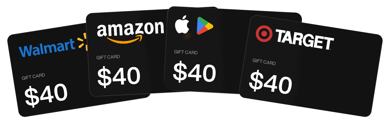 $40 gift cards